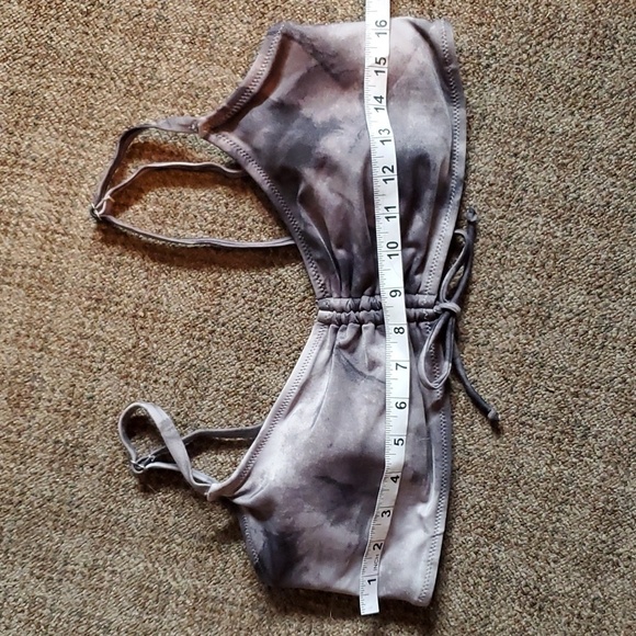Old Navy Grey Tie Dye Bandeau Bikini Set XL - Picture 7 of 14